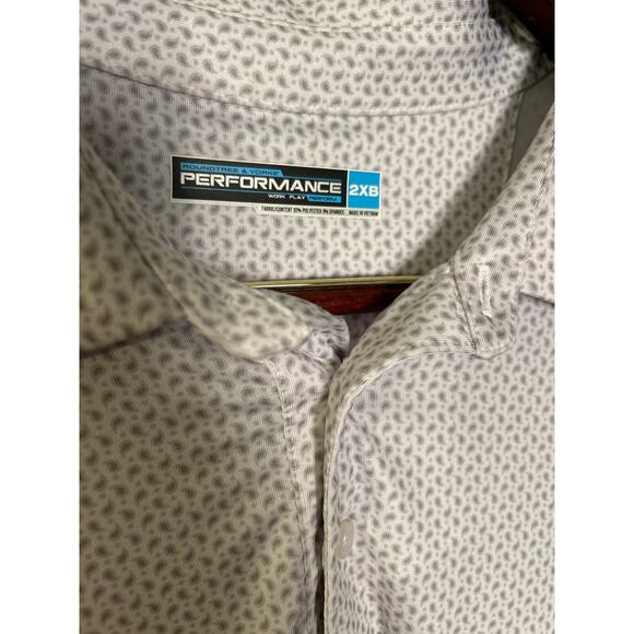 Roundtree & Yorke Performance Polo 2XB Red with White Moisture Wicking - Picture 3 of 4